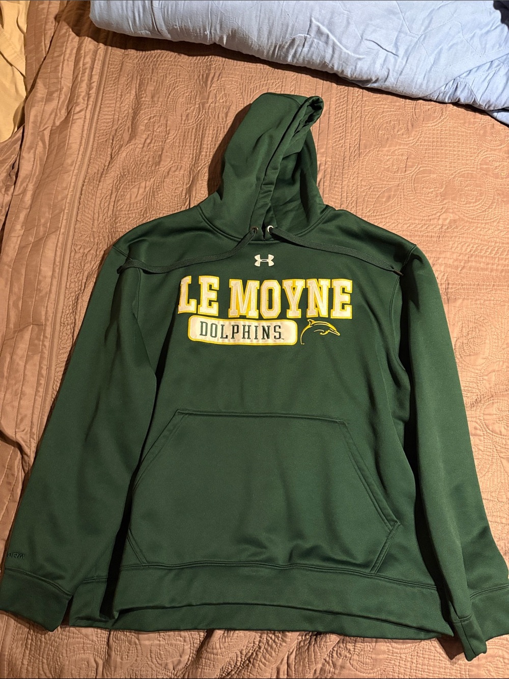 Under Armour Green Le Moyne Dolphins Hoodie with Yellow Accents